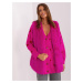 Fuchsia vest with eco-fur