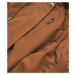 Dámska bunda parka 2 v 1 v karamelovej farbe (W702BIG)