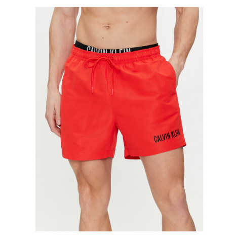 Calvin Klein Swimwear Plavecké šortky KM0KM00992 Červená Regular Fit