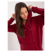 Burgundy women's kangaroo hoodie