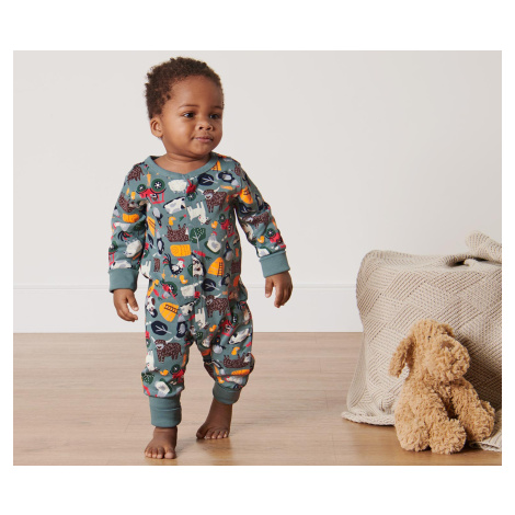 Detské pyžamá, 2 ks, bridlicovomodré a s celoplošnou potlačou Tchibo
