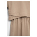 Dievčenské bavlnené šaty Calvin Klein Jeans hnedá farba, mini, áčkový strih