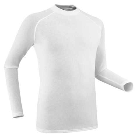 Pánske lyžiarske spodné termo tričko BL 100 biele nefarbené