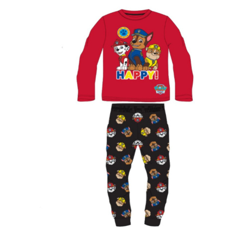 Chlapčenské bavlnené pyžamo PAW PATROL, červené