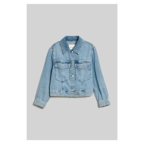 BUNDA GANT CROPPED DENIM JACKET modrá