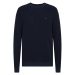 Tommy Hilfiger Sveter - MOULINE STRUCTURE CREW NECK modrý