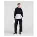 Mikina Karl Lagerfeld Monogram Lace Fabric Mix Sweat Čierna