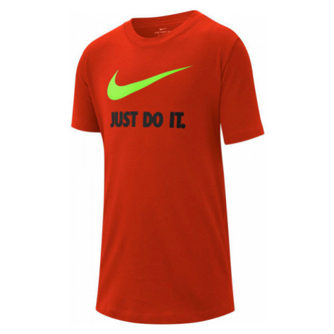 Nike NSW TEE JDI SWOOSH B Chlapčenské tričko, červená, veľkosť