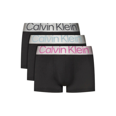 Pánske boxerky CALVIN KLEIN 3 PACK-LOW RISE TRUNK-B- ARONA, ASHF GRY, ULTRA PINK LGS