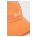 Bavlnená čiapka Vans VN0A36IUYST1-MELON, oranžová farba, s nášivkou