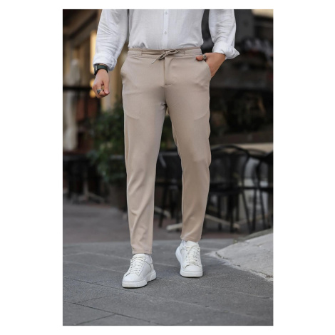 34958 Dewberry Slimfit Jogger Seasonal Mens Trousers-BEIGE