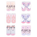 Yoclub Kids's Cotton Baby Girls' Terry Socks Anti Slip ABS Patterns Colors 6-pack SK-29/SIL/6PAK