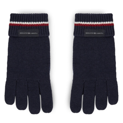 Tommy Hilfiger Pánske rukavice Corporate Knit Gloves AM0AM11488 Tmavomodrá