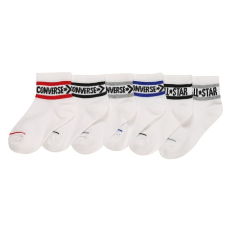 CONVERSE Ponožky 'WORDMARK'  modrá / sivá / červená / čierna / biela