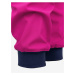 Tmavoružové dievčenské softshellové nohavice s vysokým pásom Unuo