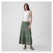 Sukňa GAP Pull On Gauze Maxi Skirt Laurel Wreath Green 17-6