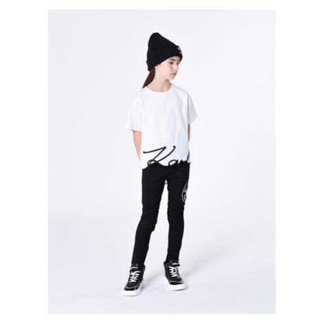 Karl Lagerfeld Kids Teplákové nohavice Z14216 D Čierna Regular Fit