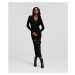 Šaty Karl Lagerfeld Ls Knit Dress Čierna