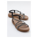 LuviShoes EVER Women's Sandals with Black Stones