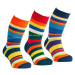 SOCKS4FUN Zimné ponožky W-3137-pruhy-3 k.3