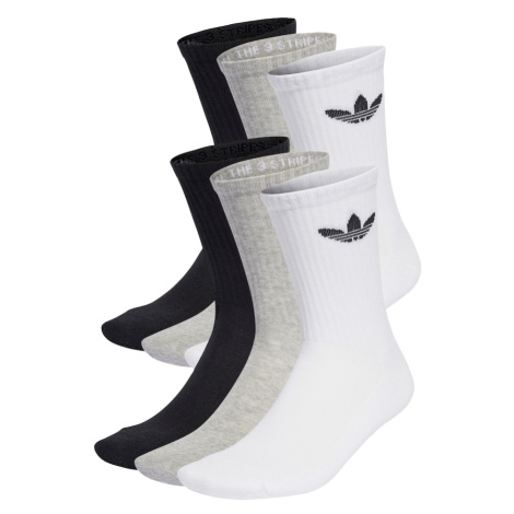 ADIDAS ORIGINALS Ponožky 'Trefoil Cushion Crew '  sivá / čierna / biela