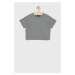 Detské bavlnené tričko Champion 404232 šedá farba