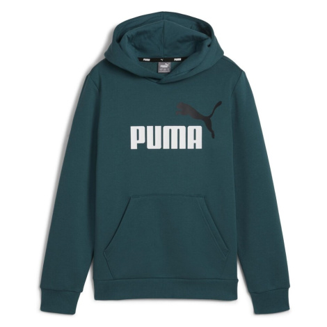 Puma  ESS+ 2 COL BIG LOGO HOODIE FL  Mikiny Zelená