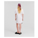 Šaty Karl Lagerfeld Jeans Klj Sslv Logo Tee Dress Biela