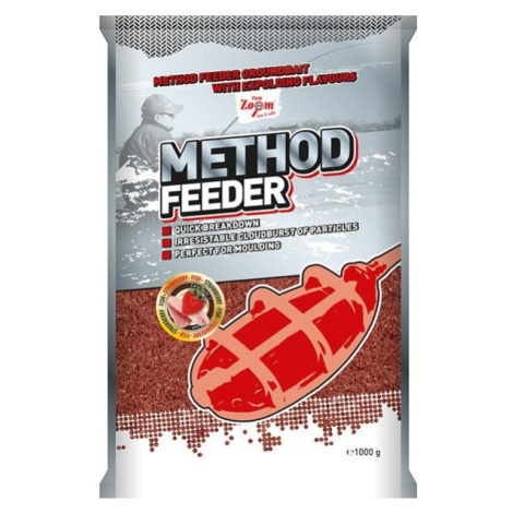 Carp zoom krmítková zmes method feeder groundbaits 1 kg - jahoda ryba