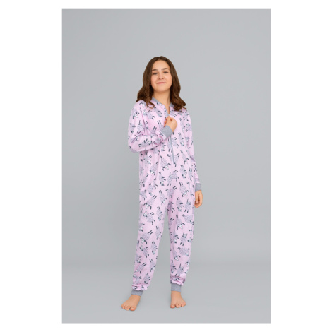 Pecora girls' jumpsuit with long sleeves, long trousers - print Italian Fashion