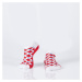 Women's red short socks with diamonds