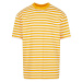 Men's T-shirt Regular Stripe - white/yellow