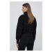 Mikina Calvin Klein Jeans dámska, čierna farba, jednofarebná