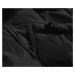Čierna dámska páperová vesta s kapucňou (5M720-392)