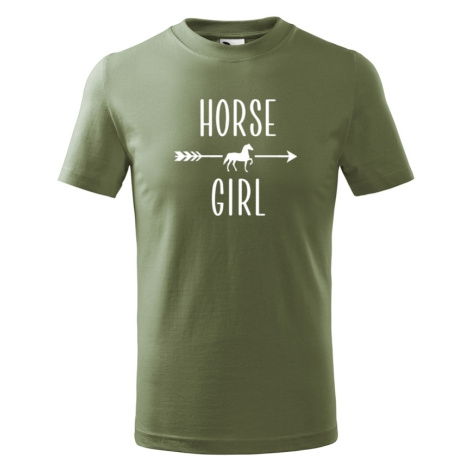 Detské tričko pre milovníkov koní s potlačou "Horse girl" - skvelý darček