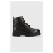Kožené členkové topánky Wojas pánske, čierna farba