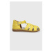 Detské semišové sandále Pom D'api žltá farba