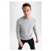 DEFACTO Regular Fit Crew Neck Basic Sweatshirt