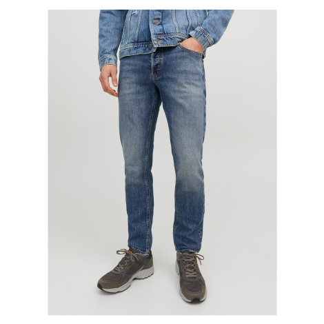 Modré pánske straight fit džínsy Jack & Jones Tim