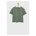 Detské bavlnené tričko Guess zelená farba