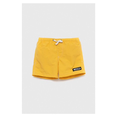 Detské plavkové šortky Quiksilver žltá farba
