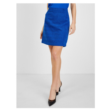 Orsay Blue Checkered Skirt - Ladies