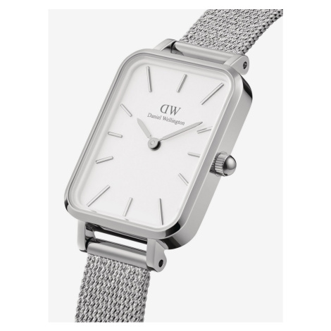 Dámske hodinky v striebornej farbe Daniel Wellington Quadro