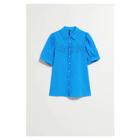 WOMEN'S SHIRT L-KO-4040 FRESH BLUE Moodo