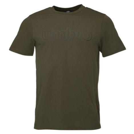 Umbro LINEAR LOGO GRAPHIC TEE Pánske tričko, khaki, veľkosť