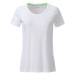 James & Nicholson Dámske funkčné tričko JN495 - Bielo-žiarivo zelená