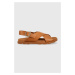 Detské kožené sandále Camper hnedá farba