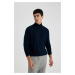 DEFACTO Standard Fit Regular Cut Turtleneck Basic Plain Knitwear Sweater