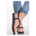 Čierne gumené sandále Artisan