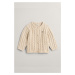 SVETER GANT SHIELD COTTON CABLE CARDIGAN LIGHT BEIGE MELANGE